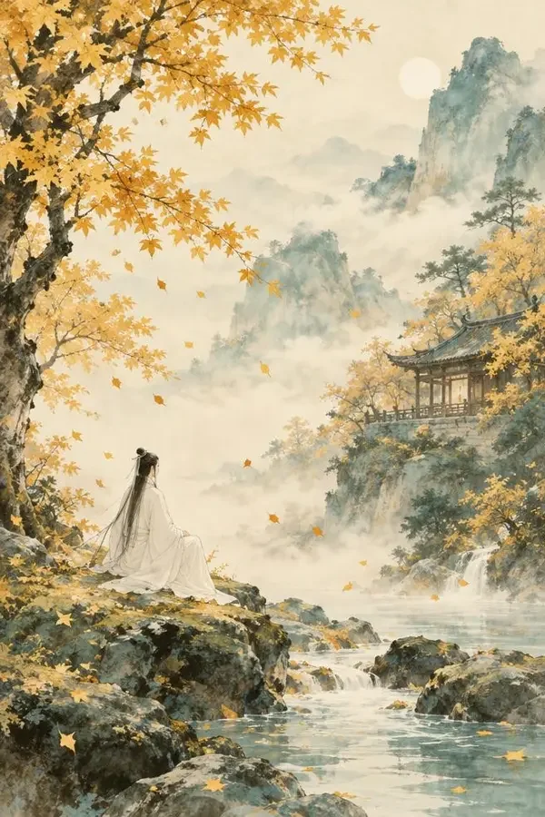 AI漫剧魔改 唯美治愈 短剧《山居秋暝》封面图